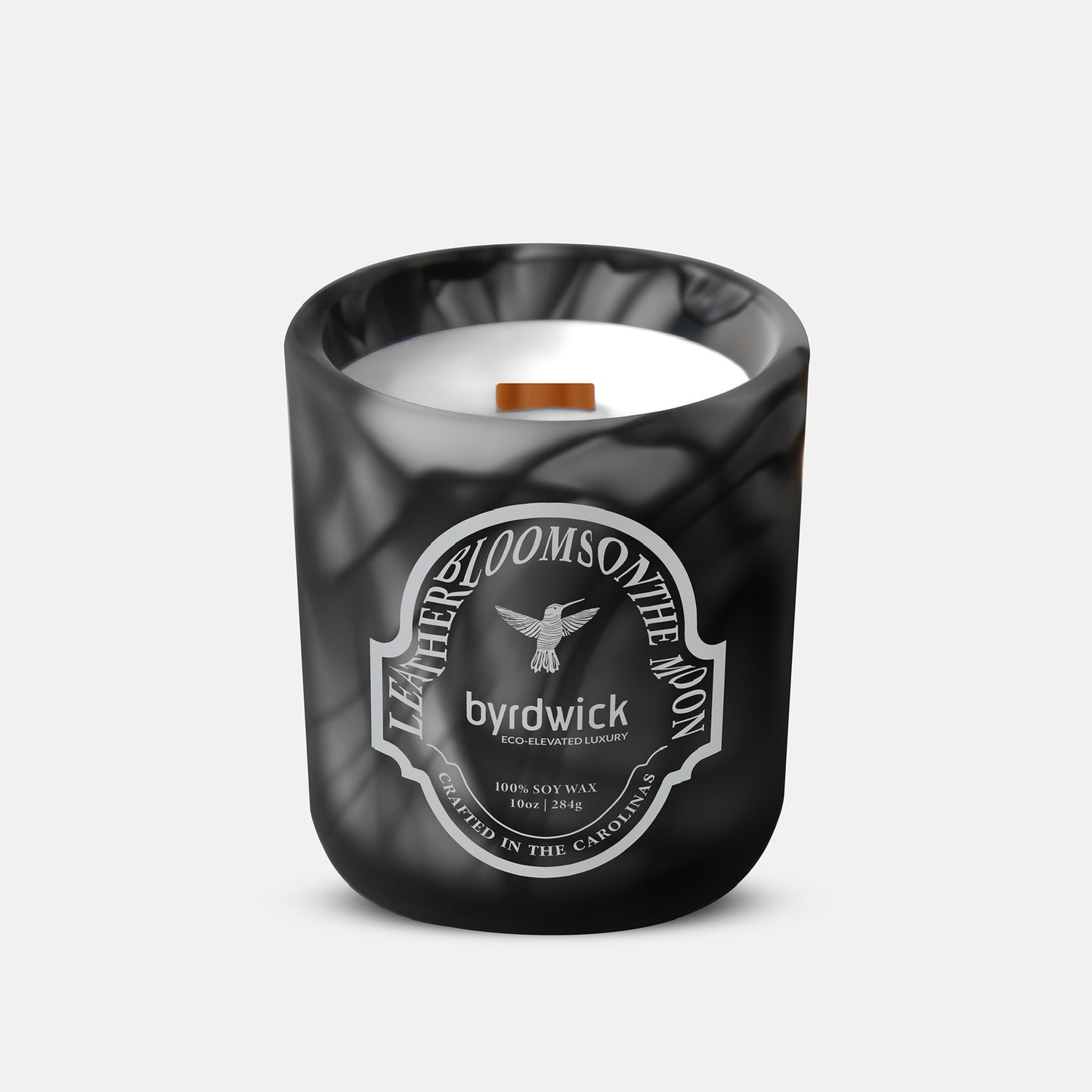 LEATHER BLOOMS ON THE MOON - 100% Soy Wax Candle